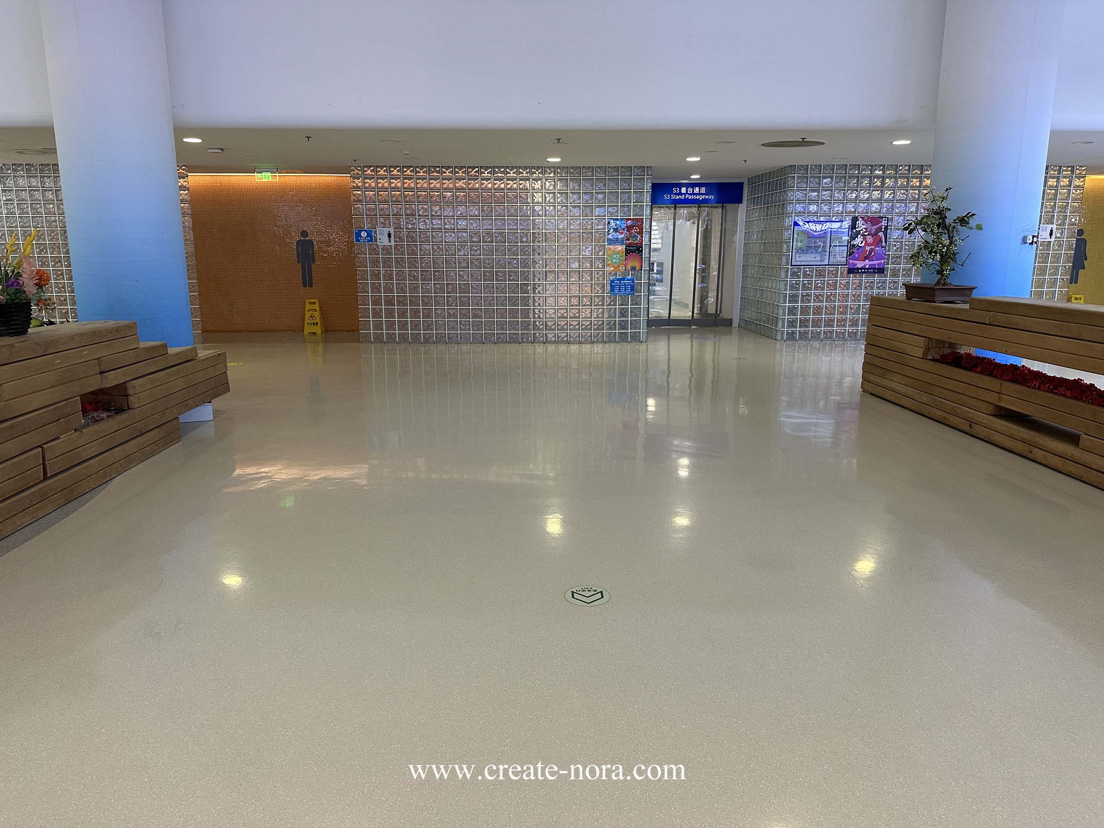 the photo of nora rubber flooring in National Aquatics Center (Water Cube) 7